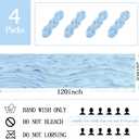 4 Pack Baby Blue Cheesecloth Table Runner 20 x 120 inch Gauze Table Runners 10 FT Long,Semi Sheer Cheese Cloth Fabric Table Runner Bulk for Wedding,Party,Baby Shower,Bridal Shower Decoration
