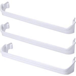 Sikawai 240534901 x 2 & 240534701 x 1 Refrigerator Door Shelf Rack Bar Compatible with Frigi-daire Ken-more Door Retainer Rack Bar Fits Side Bin Shelves Rack Replaces AP3214631 Total 3 PCS