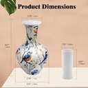 3D Puzzles Vase for Adults, 200 Pieces Plastic DIY Unique Flower Vase with LED Light,House Warming Gift Birthday Gifts for Flower Arrangements and Home Decor (White Bird Floral)
