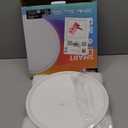 TALOYA Smart Ceiling Light Flush Mount LED WiFi,Compatible with Alexa Google Home,Dimmable Low Profile Ambient Light Fixture for Bedroom Living Room Hallway Kitchen Nursery,12 Inch,RGB (White)