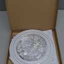 UrbanRed Flexible Bendable Ceiling Curtain Track, 16.4 ft (5 m), Mount for Rail with Curtain Tracks System, Room Divider, Curtains Rod, RV Ceiling Track for Curtains, White