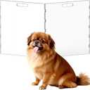 Clear Acrylic Dog Gate, Freestanding Pet Gate for Doorways Indoor, Foldable Acrylic Dog Playpen No Drilling (Clear, 6-Panel)