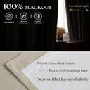 Cream Beige Linen Blackout 126 Inch Curtains for Living Room 2 Panels Set Pinch Pleated Back Tab Drapes Farmhouse Thermal Insulated Full Black Out Curtains 126 Length High Ceiling to Floor 50x126