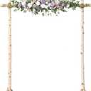 Ling's moment Wedding Arch Flowers - 6.5FT Floral Garland for Ceremony Arbor Backdrop Decoration - Artificial Rose Floral Swag for Sweetheart Table Birthday Party, Baby Shower, Purple (Prpl-lilac & Cream)