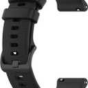 LOKEKE Compatible with Garmin Forerunner 255 Replacement Band, 22mm Replacement Silicone Wrist Watch Band Strap Compatible with Garmin Forerunner 255/Vivoactive 4(Silicone Black)