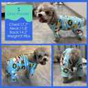 MIGOHI Thermal Dog Pjs for Christmas- Fall Winter Dog Sweater, Fleece Pjs for Dogs with Cozy Long Sleeves to Protect Joints,Stretchy Pet Jammies Sweater Outfit for Boy & Girl, Easy-Care, Blue, S