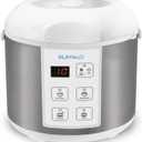 Buffalo Classic Rice Cooker with Clad Stainless Steel Inner Pot - Electric Rice Cooker for White/Brown Rice, Grain - Easy-to-clean, Non-Toxic & Non-Stick, Auto Warmer (10 Cup)