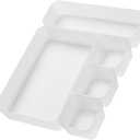 5pcs Transparent Drawer Organizer Versatile Storage Boxes for Home Office and Bathroom Plastic Drawer Dividers for Cosmetics Tools and Daily Essentials