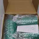 NURADA Flameless Candles: 3D Wick Battery Operated LED Pillar Acrylic Fake Candles with Remote and Timer for St. Patrick's Day Home Holiday Christmas Party Table Decor - 3 Pack Green (4" x 5" x 6")