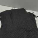 LOMAO Knitted Throw Blanket with Tassels Bubble Textured Lightweight Throws for Couch Cover Home Decor (Black, 50x60)