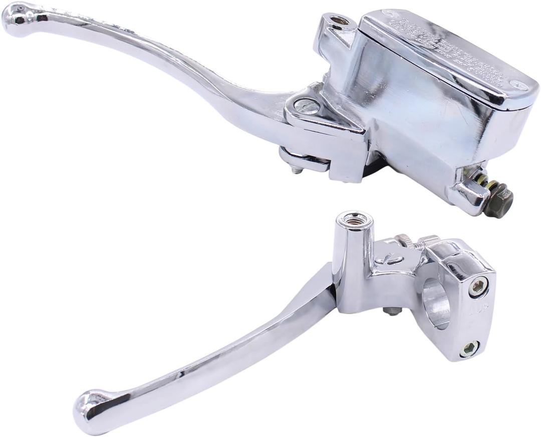ApplianPar Motorcycle 1 Inch Handlebar Hydraulic Brake Clutch Master Cylinder Lever Handle Bars Reservoir for NV600 VT600 Shadow