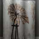 Yihui Arts Rustic Canvas Wall Decor with Textured Modern Vintage Paintings Abstract Windmill Art Contemporary Large Aesthetic Pictures for Farmhouse Living Room Bedroom Dinning Home Decor, 40"L x 30"W