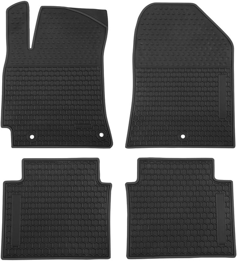 Car Floor Mats Custom Fit for Hyundai Elantra 2020 2019 2018 2017 Odorless Washable Heavy Duty Rubber (All Weather) Floor Liners, Black