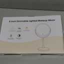 Lighted Makeup Mirror, 3000 mAh Rechargeable Double Sided Magnifying Vanity Mirror with 3 Colors, 1x/10x, 360 Rotation , Brightness Adjustable Magnification Cosmetic Light up Mirror, Women Gift (Nickel)