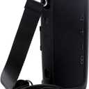 2 x LTGEM Silicone Case Compatible with JBL Flip 6 Portable Bluetooth Speaker, Hard Shell Travel Carrying Storage Bag with Extra Carabiner and Strap - Black(Case Only)