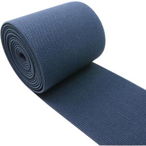 Strapcrafts 3-Inch Wide by 2-Yard Colored Woven Elastic Band,Navy Blue 14020