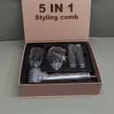 5 in 1 Hair Styler - 110000RPM Hot Air Brush, 20m/s Airflow, 0.75LB Aluminum Mini Lightweight Design, Negative Ionic Blow Dryer & Curling Iron, Thermal Brush Set Grey