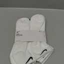 Nike Unisex Adult Everyday Cushioned Training Ankle Socks (6 Pairs) (Large, White/Black)