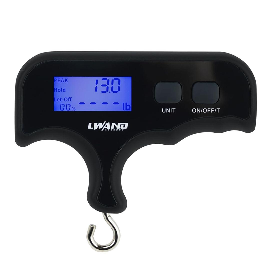 Archery Compound Bow Scale Portable Digital Draw Weight Scale, Accurate Up to 110lbs/50kg, Ideal for Hunters & Archers Compound & Recurve Bows, Lightweight
