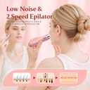 Epilator for Women, 2 in 1 Epilators Hair Remover for Women with LED Light, Smooth Hair Removal USB Rechargeable, Portable Electric Painless Shaver for Face, Lip, Chin, Leg, Arms, Bikini