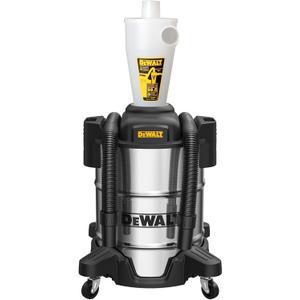 Dewalt Dust Separator with 10 Gal Stainless Steel Tank, 99.5% Efficiency Cyclone Dust Collector, High-Performance Cycle Powder Collector Filter, Dust Cyclone Collector, DXVCS003