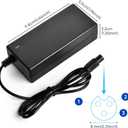 42V 2A Battery Charger 3 Prong Inline Connector Universal Power Supply for 36V Lithium Battery, 36V Pocket Mod, 36Volts Sports Mod Power Supply