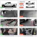 LASFIT Floor Mats for Ford F250 F350 F450 2017-2026 Crew Cab Front Bench Seat | Rear W/Fold-Flat Storage Carpet Floor Super Duty All Weather Protector TPE Car Floor Liner, 1st & 2nd Row, 2pcs Black