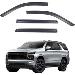 Window Visors Rain Guards Compatible with 2021-2026 Chevy Tahoe, Out-Channel Side Window Wind Deflectors Vent Shades Accessories for 21-26 GMC Yukon (Not for Yukon XL), 2022 2023 2024 2025