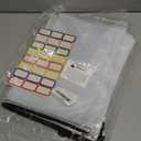 Vuzvuv 22Pcs A3 Size-16.9"x 12" Large Mesh Zipper Pouch with Label Sticker, Plastic Document Mesh Bag for File Board Game School Office Home Travel Storage43cm30cm (Black White-a3)