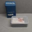 WIBIMEN Mini Ice Cube Trays, 0.55 Tiny Pebble Ice for Iced Coffee & Cocktails, Fast Chill, Easy Twist Release, Stackable with Lid & Storage Bin (4 Pack, Blue)