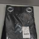 NICETOWN Pitch Black Solid Thermal Insulated Grommet Blackout Curtains/Drapes for Bedroom Window (2 Panels, 42 inches Wide by 63 inches Long, Black)