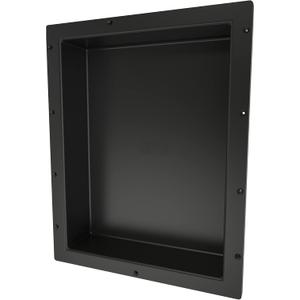 Tile Redi USA RN1620S-BI Redi Niche Single Recessed Shower Shelf, One Inner Shelf, 20" H x 16" W, Black