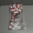 Huwena 6 Pcs 16'' Large Christmas Candy Ornaments Christmas Lollipop Ornament Double Sided Printing Peppermint Xmas Ornament Decorative Hanging Ornament Pendant for Xmas (Red, White,Wood)