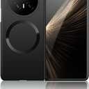 Kukoufey Compatible with Honor Magic V5 Case Cover, Compatible with Honor Magic V5 Ultra-Thin Hard PC Shockproof Protective case with Built-in Magnetic Suction Black