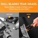 Sharp Pebble Cordless Lawn Mower Blade Sharpener Adjustable 20- 40 Angle Guide-Rotary Tool with Replaceable Sharpening Wheel Bits & Fast Rechargeable Battery Effortless Precision for Lawn Care