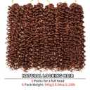 QRHSUKA GoGo Curl Crochet Hair for Black Women Water Wave Curly Crochet Hair Deep Wave Beach Curl Crochet Synthetic Hair Extensions (22 inch(Pack of 6), 350)