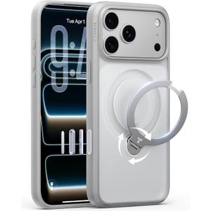 TORRAS Q3 Spin for iPhone 17 Pro Max Case with 360 Magnetic Stand, Fit for MagSafe, Camera Control, 4X MilitaryGrade Shockproof Case for iPhone 17 Pro Max Phone Case with Stand, Mist Grey