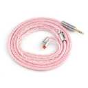 Linsoul Tripowin Zonie IEM Cable, 16 Core Silver Plated Earphone Upgraded Cords, 1.25m SPC in Ear Monitor Cable for 7hz Zero:2 Orchestra Lite Cadenza Hype4 Supermix4(2pin 0.78mm, 3.5mm)(Pink)