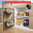Mustorn 4 Pack Adhesive Cabinet Door Organizer, Lid Organizers Inside Cabinet Food Container/Tumbler Lid Organizer and Storage Cup Lids Holder for Kitchen & Bathroom Wall Mounted(Black)