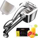 SUCCFLY Lemon Squeezer - Stainless Steel Citrus Juicer, Heavy Duty Manual Juicer for Lemons, Limes, Oranges, Pomegranates 