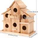 Bird Houses for Outside with Bird Feeder,6 Rooms Large Bird House,Hummingbird House for Bluebird Finch Cardinals Hanging Birdhouse for Garden