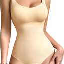 High Waisted Shapewear for Women Seamless Shaping Bodysuit Firm Thong Shapewear Tummy Control Bodysuits for Women (Small)
