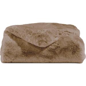 Cozy Earth Cuddle Blanket - Faux Fur Ultra-Soft Luxury Throw Blanket - Thick & Cozy Oversized Design for Lounging or Sharing - Machine Washable - Oversize Throw 80" x 60" Walnut