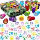 DMIGHT Jungle Safari Party Favors 20 PCS Wild Animals Stamps for Kids Birthday Gifts, Zoo Animal Stamps for Kids, Self Inking Stamps