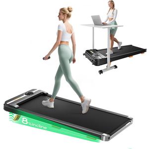 TREAFLOW Walking Pad,Treadmill with Incline for Home Office, 2.5HP Portable Under Desk Treadmill with 265 Lbs Capacity,Remote Control, Led Display, Silver