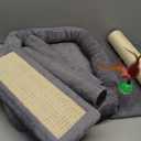 Psicway 17.1-inch Small Cat Tree Tower with Scratching Post for Indoor Cats,Grey