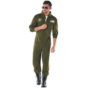 Morph Flight Suit Men Pilot Costume Adult Aviator Fighter Pilot Outfit for Halloween and Cosplay Events, Large
