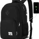 YAMTION Backpack for Men and Women,School Backpack for Teenager,15.6 inch Laptop Bookbag with USB Charging port for Business Work College Travel Trip