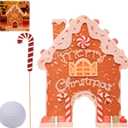 Berthg Gingerbread Golf Game Set: Mini Golf Course & Golf Board Game with Candy Cane Putter, Fun Christmas Party Game for Adults