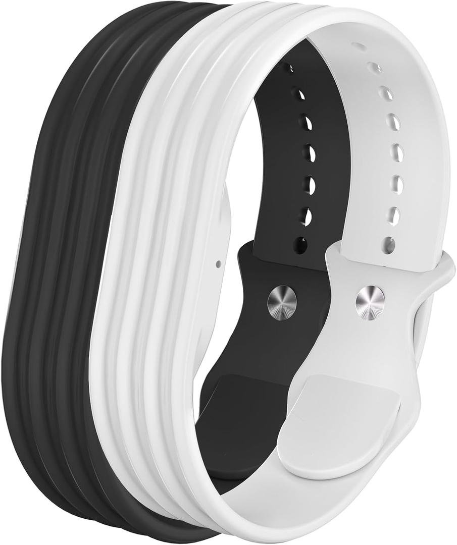 2 x Soft Silicone Sport Band for Fitbit Air, Adjustable Replacement Strap | 2PACK Soft skin-friendly band with an adjustable fit for comfortable all-day wear during workouts and everyday activities